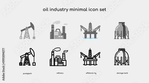 Essential Oil Industry Minimal Icon Set
