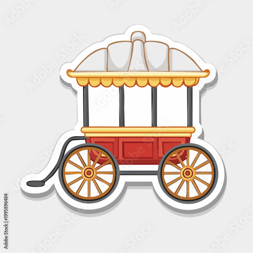 Vintage Circus Wagon Illustration
