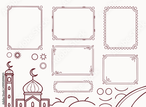 set of decorative frames