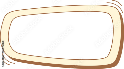 Text Box Speech Bubble Illustration With Modern Chat Dialog Shape, Minimal Comic Style Message Container, Clean Communication Element for Social Media and UI Design