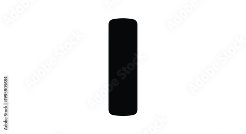 a black rectangular shape on white background silhouette