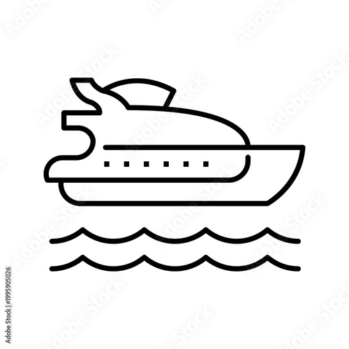 Schilderij op canvas Luxury yacht icon