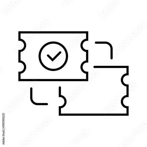 Bilde på lerret Replacement receipt icon