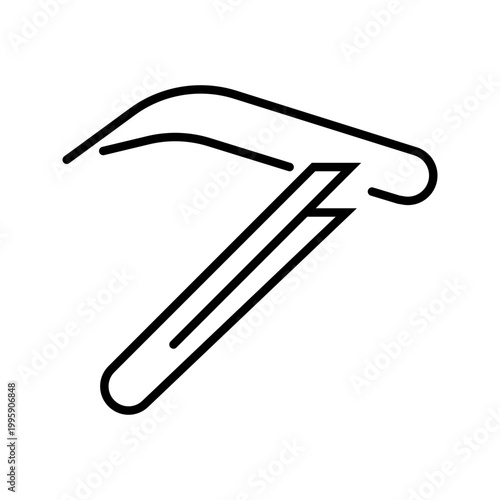 Eyebrow shaping icon. Personal care and eyebrow grooming line symbol. Black and white.