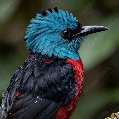 Colorful Tropical Bird Portrait