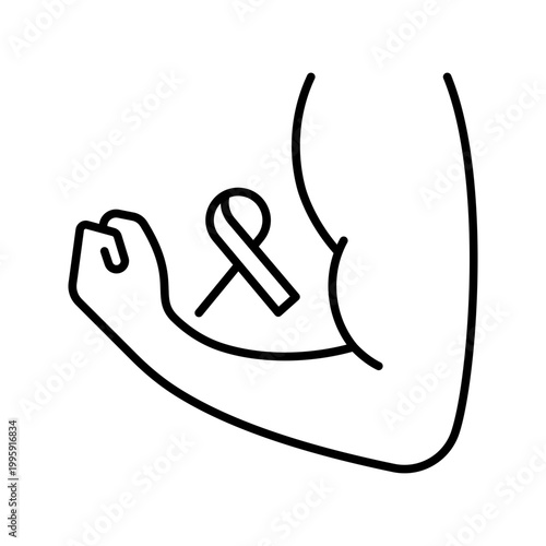 Hemophilia awareness icon. Healthcare and hematology line symbol. Black and white.