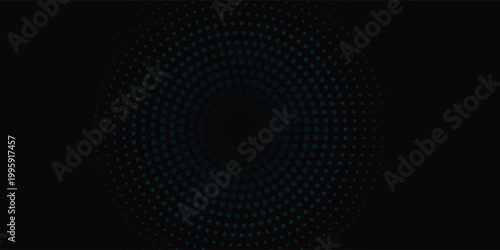 Abstract Light Dots Background - Blue Circle Wave Display LED Defocused