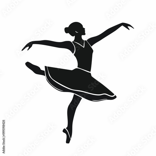 Silhouette of a Ballerina Dancing