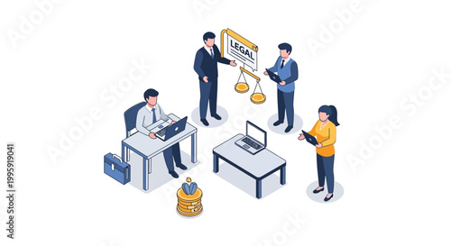 Team of Professionals Collaborating on Legal and Business Matters.