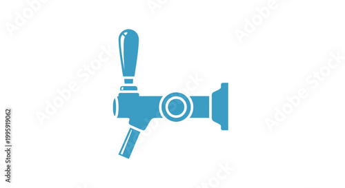 Beer Tap Handle Closeup View.