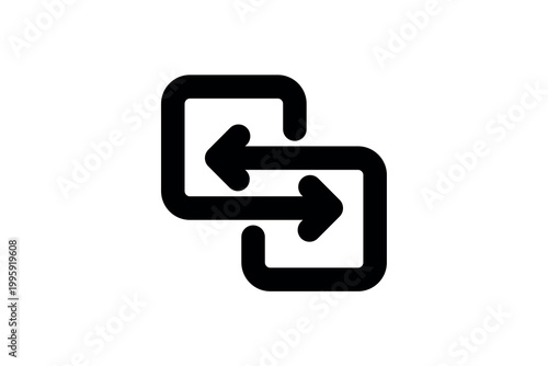 Looping arrows icon indicating continuous cycle or exchange.