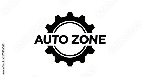 Auto Zone Gear Logo - Automotive Service and Repair Symbol