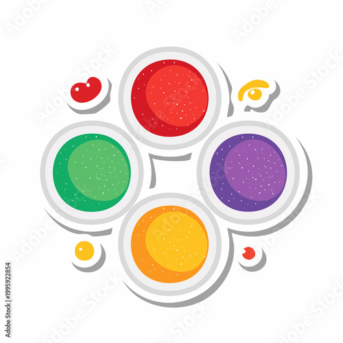 Colorful Pop It Fidget Toy Illustration