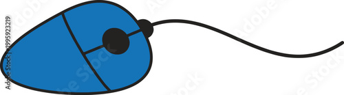 Digital Mouse in vibrant design: a sleek, modern, and stylish digital mouse illustration with a long tail, perfect for tech enthusiasts, gamers, and graphic designers.