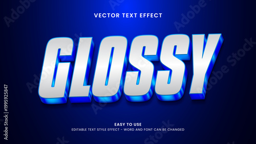 editable text effect glossy editable 3d text effect