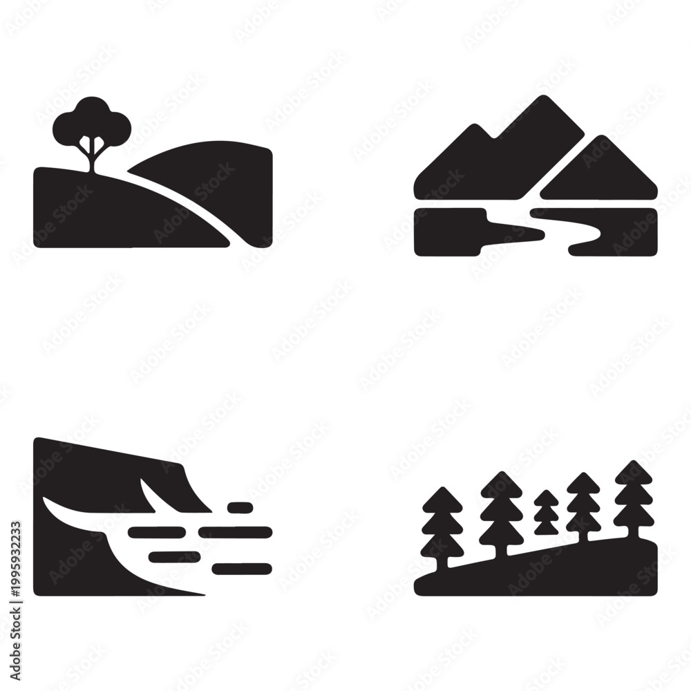 Fototapeta premium Nature landscape river scene representing water flow and calm natural environment