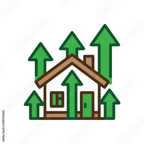 House with Green Arrows Rising.