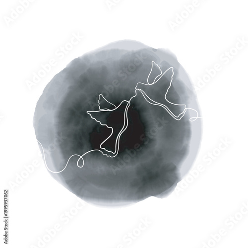 abstract black and white watercolor background