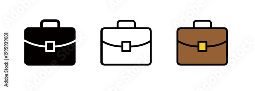 Briefcases and bags, sales icons