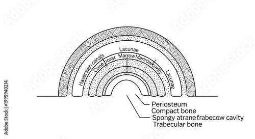 Bone Structure Cross Section Diagram.