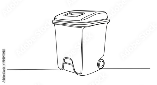 Tableau sur toile Waste Bin Trash Can Container.