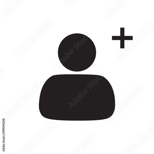 Add friend icon, eps10.