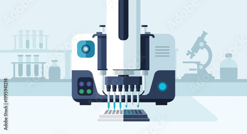 Automated Laboratory Pipette Robot for Scientific Research and Drug Discovery