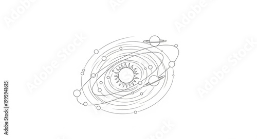 Abstract circular pattern with intricate details and lines.