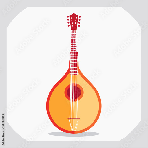 Portuguese Guitar Illustration