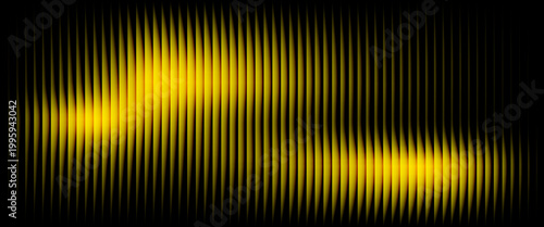 Fotografi Glassy yellow gradient on a dark background with a luminous abstract design