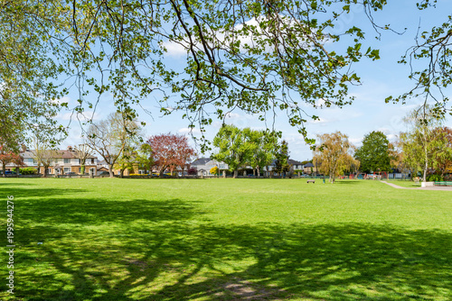 View of Swanscombe Park in Swanscombe town, Kent, UK
