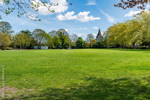 View of Swanscombe Park in Swanscombe town, Kent, UK
