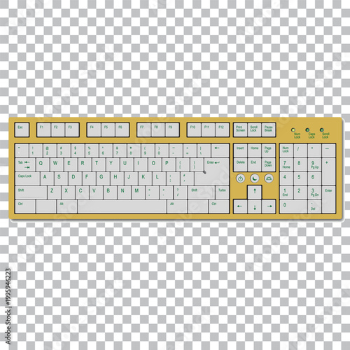  keyboard layout. The layout of the keyboard buttons. Isolated vector illustration