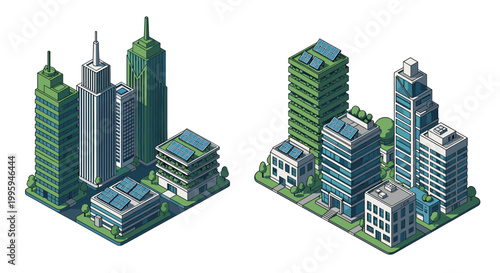 A vibrant, stylized illustration of a modern building conveys growth, stability, and urban development, ideal for business presentations or marketing 