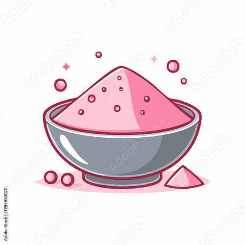Pink Powder in Bowl