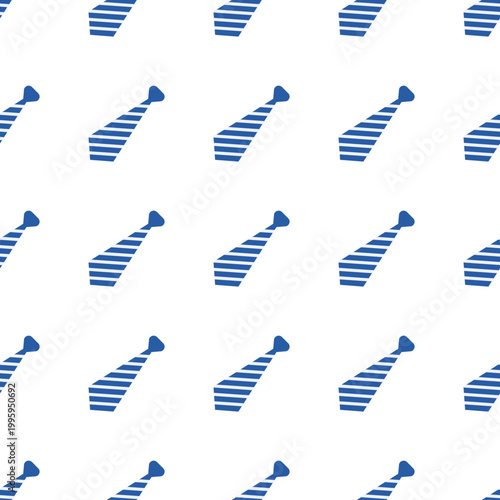 Father's Day theme pattern with blue striped ties isolated on transparent background