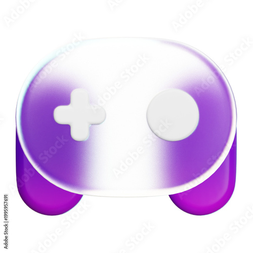 Glassmorphism Joystick 3d icon