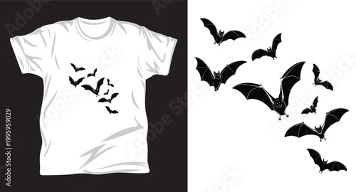 Vampire graphic vector T shirt design print.