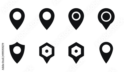 Location icon silhouette vector illustration