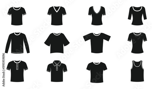 Tshirt icon silhouette vector illustration