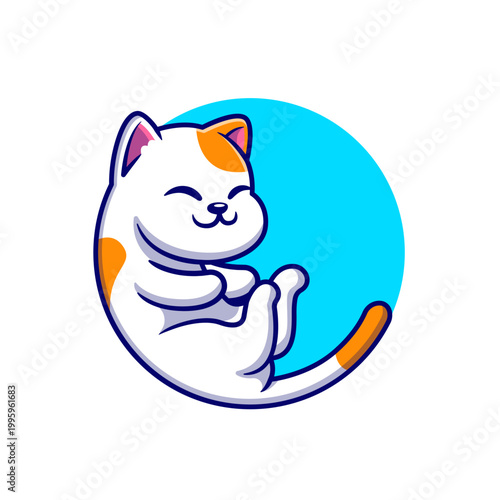 Cute Cat Sleeping Cartoon