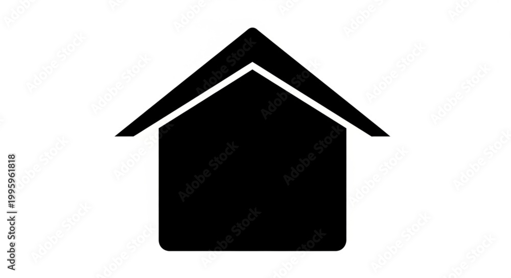 Fototapeta premium Simple Black Silhouette of a House Icon.