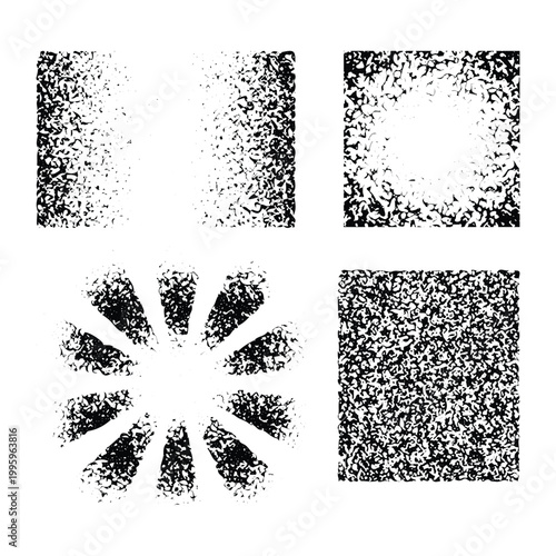 Abstract Spray Dust Texture Collection Black Grunge Background