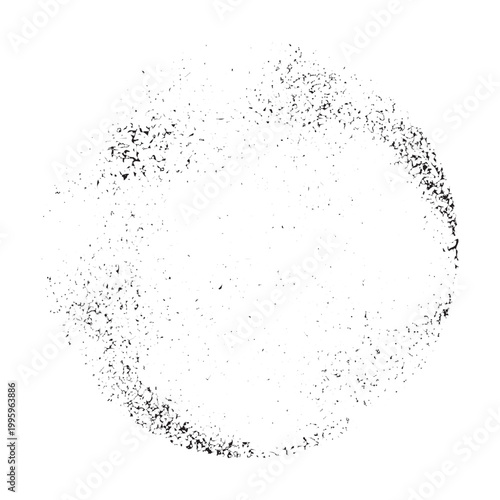 Soft Dust Ring Texture Abstract Minimal Circular Grunge Background. Minimal circular dust texture with soft grunge noise and subtle particle ring effect. Clean abstract overlay background ideal 