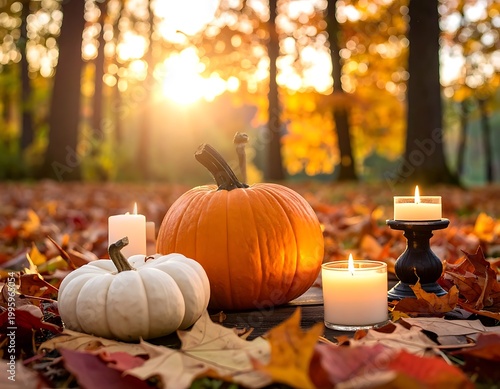 Autumn fall seasonal thanksgiving decoration.