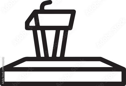 Black coffee cup, disposable cup, take-out cup, vector icon