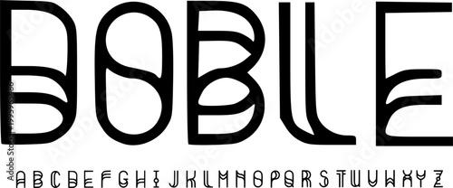 DOBLE Modern Geometric Display Font Alphabet – Clean Rounded Decorative Typeface with Minimal Contemporary Style for Logo Design, Branding, UI Design, Posters, Packaging, and Sleek Typography Projects