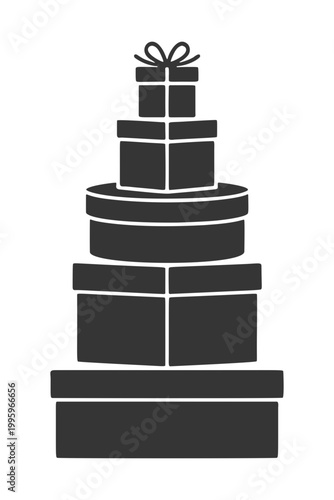 プレゼントタワーのシルエットアイコン