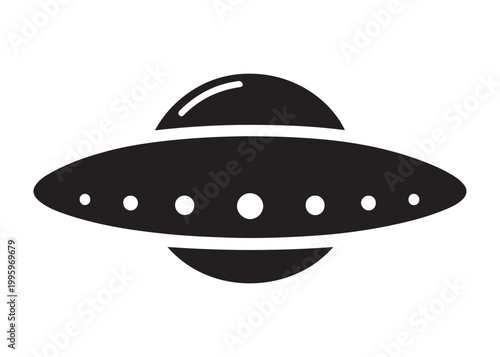 flying saucer logo silhouette vector, alien saucer logo silhouette vector illustration, unidentified flying logo, alien spaceship silhouette logo, alien ship logo silhouette design on white background