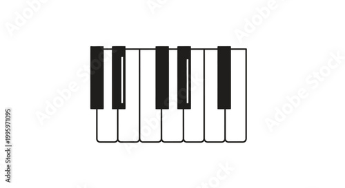 Closeup of piano keyboard keys.